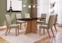 Imagem de Mesa de Jantar Dubai Tampo Vidro Para 6 Lugares Sem Cadeiras Canela/Preto Espresso Móveis