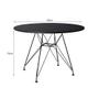 Imagem de Mesa de Jantar Eames 80cm Tampo Redondo Preto Base de Ferro