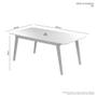 Imagem de Mesa de Jantar Elegance 160x80cm com Vidro Canto Copo JCM Movelaria