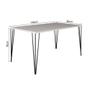 Imagem de Mesa de Jantar Elen Retangular Tampo de Madeira 140x80cm Branco