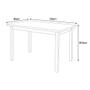 Imagem de Mesa de Jantar Elisa Base Madeira Maciça Ideal para Apartamento 1,20 X 80 Branco