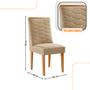 Imagem de Mesa de Jantar Eloise 180cm Tampo MDF Vidro com 6 Cadeiras Eloise Moderna Mobília