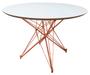 Imagem de Mesa De Jantar Estrela Redonda Base Cobre Rose Gold E Tampo De 120Cm