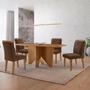 Imagem de Mesa de Jantar Evora 120cm MDF Canto copo e com 4 Cadeiras Melissa