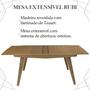 Imagem de Mesa De Jantar Extensivel 133 ou 185 cm Madeira Pinhao Nacc