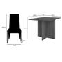Imagem de Mesa de Jantar Helo 120x90cm em Linho com 4 Cadeiras California Poliman Cor Mel Grafite com Assento Azul