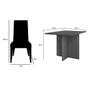 Imagem de Mesa de Jantar Helo 90x90cm em Veludo com 4 Cadeiras California Poliman Cor Mel Grafite com Assento Prata