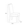 Imagem de Mesa de Jantar Ibiza 120x90cm com 4 Cadeiras Viero Cor Mel Off White com Tecido Cinza