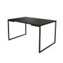 Imagem de Mesa de Jantar Industrial Base Ferro Preto Tampo 137x90 Preto