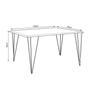 Imagem de Mesa de Jantar Industrial Retangular Clips 135x75 Marrom