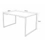 Imagem de Mesa de Jantar Industrial Retangular Preta 137x90cm Base Dourada 