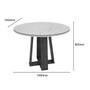 Imagem de Mesa de Jantar Isabela 1000X1000 Off White/Preto - New Ceval