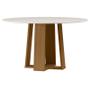 Imagem de Mesa de Jantar Isabela 135x135 cm com Vidro Ype Off White  New Ceval