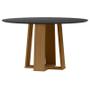 Imagem de Mesa de Jantar Isabela 135x135 cm com Vidro Ype Preto  New Ceval