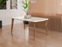 Imagem de Mesa de jantar jade 6 lugares com vidro - off white