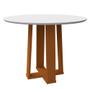 Imagem de Mesa de Jantar Lara 100 cm Off White Base Ypê N02 - D'Rossi