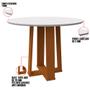 Imagem de Mesa de Jantar Lara 100 cm Off White Base Ypê N02 - D'Rossi