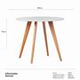 Imagem de Mesa de Jantar Leda 80cm Redonda Resistente Base Metal