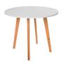 Imagem de Mesa de Jantar Leda 80cm Redonda Resistente Base Metal