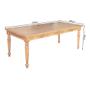 Imagem de Mesa de Jantar Leonora Retangular 240x100cm em Madeira Maciça Rústica- Natural