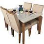 Imagem de Mesa de jantar londrina com 4 cadeiras madeira maciça  120- pronta entrega