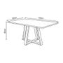 Imagem de Mesa de Jantar Luxo 120x90 Tampo Mdf/vidro para 4 Lugares Pés Madeira Maciça Pérola - Mel/off White