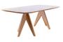 Imagem de Mesa de Jantar Madeira Maciça com Vidro 1,60x0,90m - Safira - Harmonia Salas