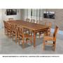 Imagem de Mesa de Jantar Madeira Maciça Rústica Retangular 220x100cm Francisca - Castanho