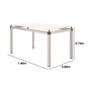 Imagem de Mesa De Jantar Malva Com Tampo de Vidro 140cm Branco Artefamol