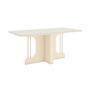 Imagem de Mesa de Jantar Mavi 180 C. Vidro 6 Cad. Anne Bege/Creme - Henn
