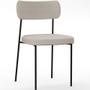 Imagem de Mesa de Jantar Montreal Preto 135cm com 06 Cadeiras Industrial Melina F01 Linho Cru - Lyam