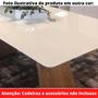 Imagem de Mesa de Jantar Nirvana Livia 180 cm Retangular Borda Arredondada Madeira Vidro Colado Off White