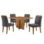Imagem de Mesa de Jantar Olímpia 90cm MDF Canto copo e com 4 Cadeiras Melissa