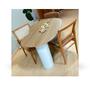 Imagem de Mesa de jantar Organica Ayla 180x100cm Base Laca Tampo Carvalho Malva