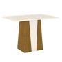 Imagem de Mesa de Jantar Orus 120 cm Tampo Reto Nature Off White  Henn