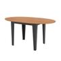 Imagem de Mesa de Jantar Oval Extensível até 159x90cm em MDF Freijó Preto Fosco Dalla Costa