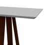 Imagem de Mesa De Jantar Para 4 Lugares Tampo Retangular Com Vidro 1,20m Lectus Madeira Maciça Amêndoa Off White New Ceval
