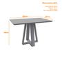 Imagem de Mesa De Jantar Para 4 Lugares Tampo Retangular Com Vidro 1,20m Lectus Madeira Maciça Amêndoa Preto New Ceval