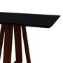 Imagem de Mesa De Jantar Para 4 Lugares Tampo Retangular Com Vidro 1,20m Lectus Madeira Maciça Amêndoa Preto New Ceval