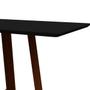 Imagem de Mesa De Jantar Para 4 ou 6 Lugares Tampo Retangular Com Vidro 1,60m Lectus Madeira Maciça Cor Amendoa Preto New Ceval
