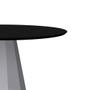 Imagem de Mesa De Jantar Para 6 Lugares 1,35m Tampo Redondo Com Vidro Isis Off White Preto New Ceval