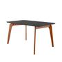 Imagem de Mesa de Jantar Paris Madeira Maciça 140x80cm Tampo Retangular Vidro Móveis Minas