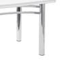 Imagem de Mesa de Jantar Paula Retangular Cromada e Branca 150 cm