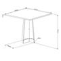 Imagem de Mesa de Jantar Quadrada Columbia com Tampo em Mdp 90x90 sem Vidro e 4 Cadeiras Venus em Mdp/mdf