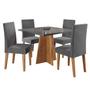 Imagem de Mesa de Jantar Quadrada Columbia com Tampo em Mdp 90x90 sem Vidro e 4 Cadeiras Venus em Mdp/mdf