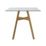 Imagem de Mesa De Jantar Quadrada Com Tampo De Vidro Valencia 80 Cm