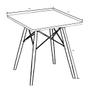 Imagem de Mesa de Jantar Quadrada Eames Eiffel 70 cm - Estilo Granito