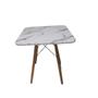 Imagem de Mesa de Jantar Quadrada Eames Eiffel 80 cm Borda Arredondada - Estilo Granito