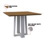 Imagem de Mesa de Jantar Quadrada Leka 100 cm Imbuia Base Off White - D'Rossi