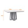 Imagem de Mesa de Jantar Quadrada Tampo com Vidro Leka 135 cm Off White - D'Rossi